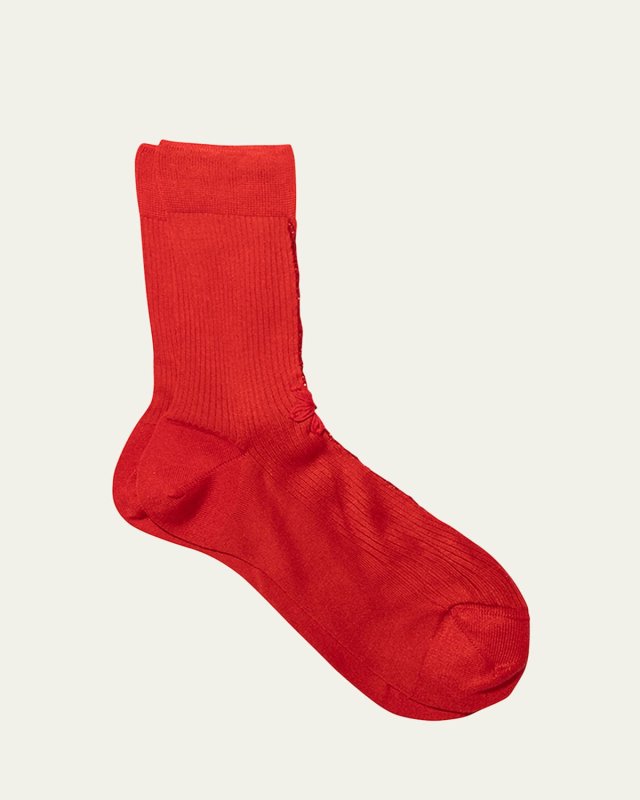 Marguerite Ribbed Crew Socks